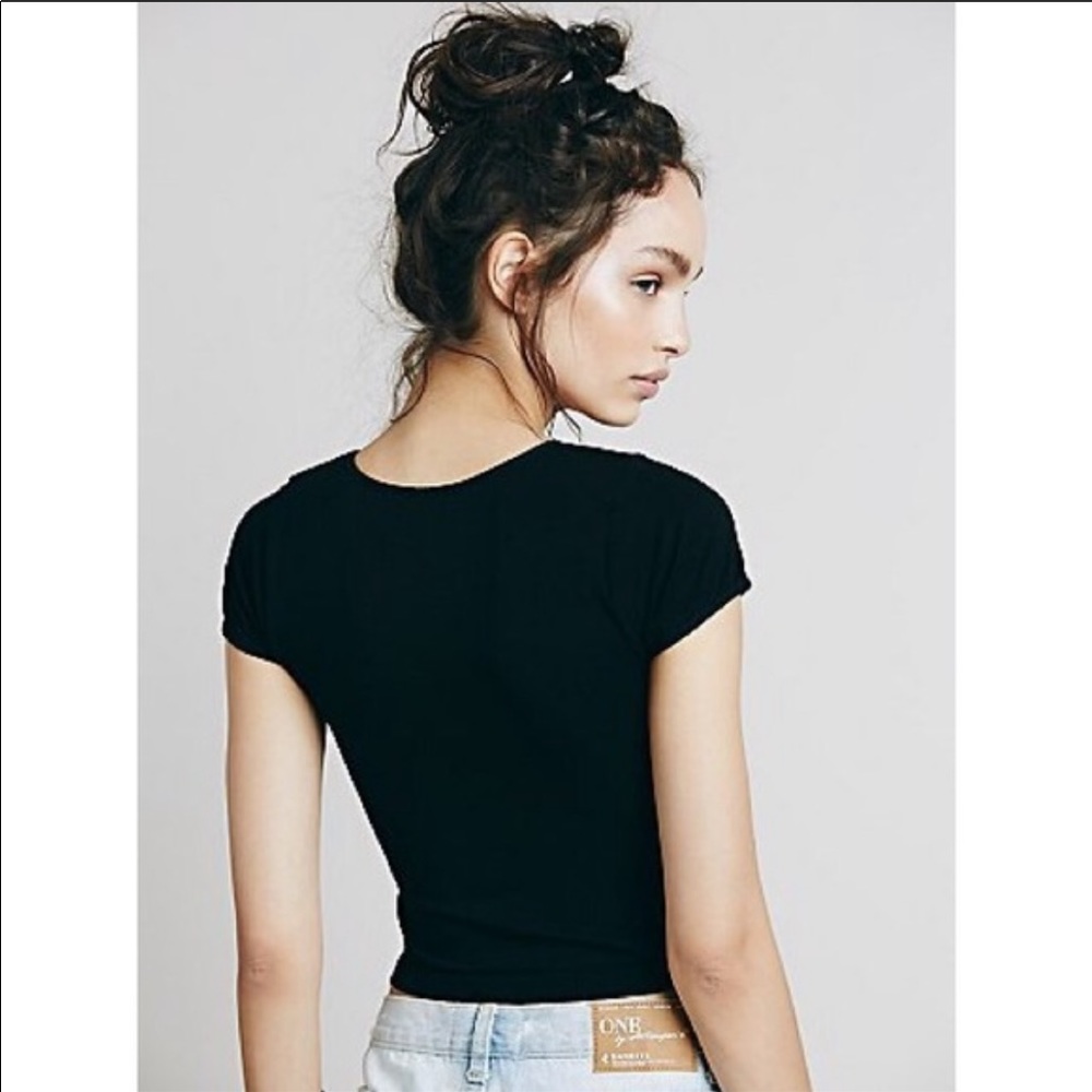 Free People | Fitted Black Tee - Picture 5 of 6